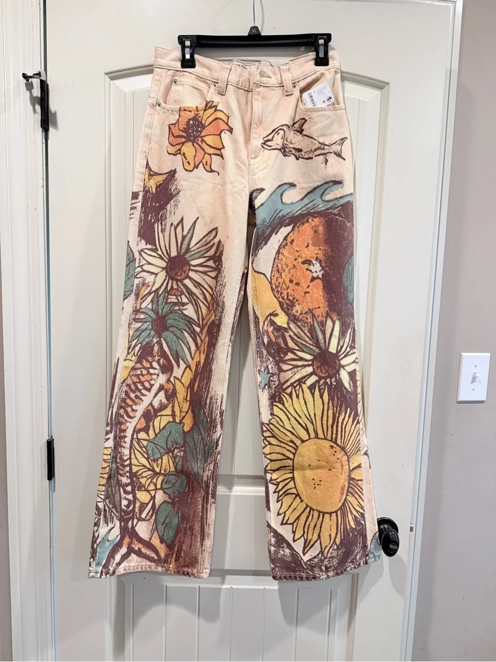Free People Illusions Tinsley Beach Scene Jeans